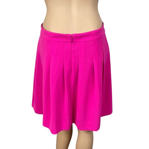 J.Crew Hot Pink Fuchsia Box Pleat Barbiecore Mini Skirt SZ 6 - Picture 7 of 9